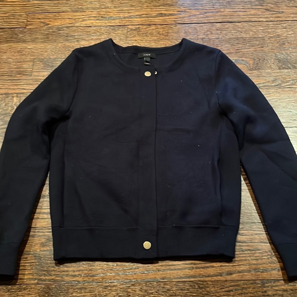 J. Crew Women’s Knit Sweater with a front zipper size S.